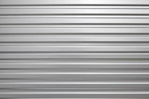 Metallic Silver Corrugated Metal Sheet Texture photo