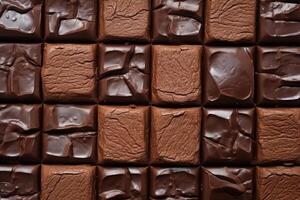 Chocolate Squares Texture Close up Background Abstract Brown photo