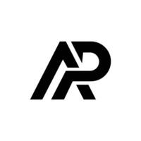 Letter Ap or Ar initially overlap modern typography branding logo vector