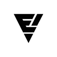 Letter Ev or Ve triangle modern shape unique typography branding logo vector