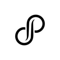 Letter dp initial line art classic shape modern elegant logo idea vector