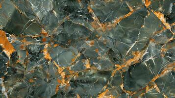 A captivating view of a jasper stone texture reveals rich green and orange patterns photo