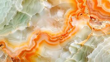 Jasper stone texture background featuring orange and green hues with intricate patterns photo