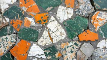 Vibrant jasper stone texture featuring mixed colors and intricate patterns on a rugged surface photo