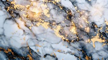 Elegant marble texture with golden accents created during a detailed artistic design session photo