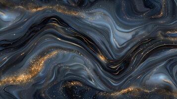 Elegant marble texture background with swirling patterns and subtle golden accents photo