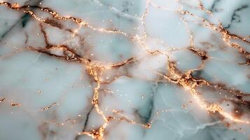 Elegant marble texture background featuring golden veins and a soft, serene color palette photo