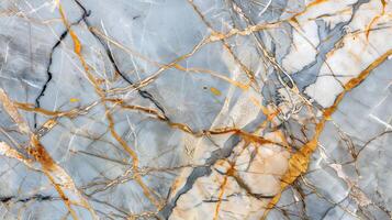 Elegant marble texture with intricate gray and gold veining for stunning design use photo