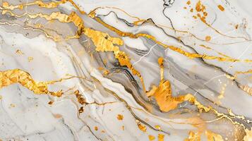 Elegant marble texture background with golden veins and intricate patterns for design projects photo