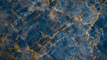 Elegant blue marble texture background with golden veins for design and decoration projects photo
