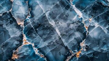Beautiful blue marble texture with intricate patterns and subtle color variations photo