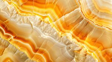 A close-up view of a stunning orange and white marble texture with natural patterns photo