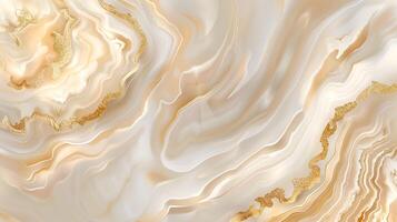 Elegant marble texture background with swirling patterns in soft cream and gold tones photo