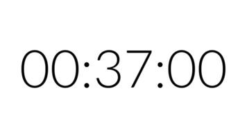 40 seconds digital clock countdown timer animation on white screen perfect for urgency, timers, deadlines video
