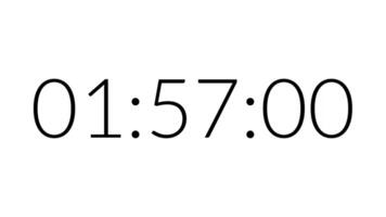 2 minute digital clock countdown timer digital clock on white background suitable for time management, deadlines, countdowns, schedules, technology video