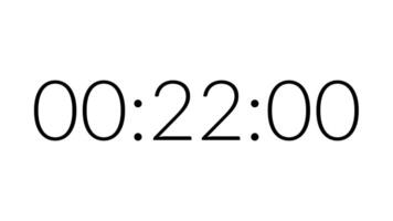 25 seconds digital clock countdown timer animation on white screen perfect for urgency, timers, deadlines video