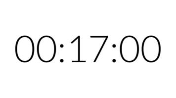20 seconds digital clock countdown timer animation on white screen perfect for urgency, timers, deadlines video
