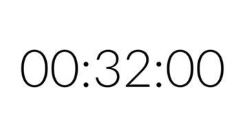 35 seconds digital clock countdown timer animation on white screen perfect for urgency, timers, deadlines video