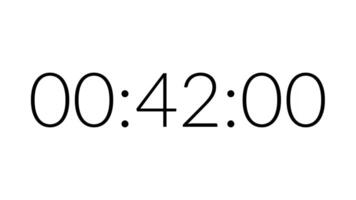 45 seconds digital clock countdown timer animation on white screen perfect for urgency, timers, deadlines video