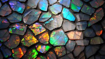 Vivid opal texture background with colorful patterns and natural mineral formations photo