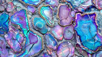 Colorful opal texture showcasing iridescent patterns and natural beauty in a detailed view photo