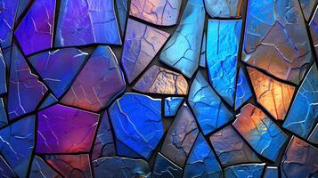 Vibrant opal texture background featuring fractured colorful sections and reflective surfaces photo