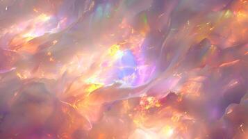 Vibrant opal texture background with swirling colors and shimmering effects in soft light photo