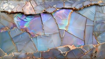 Vibrant opal background featuring iridescent patterns and unique stone formations photo