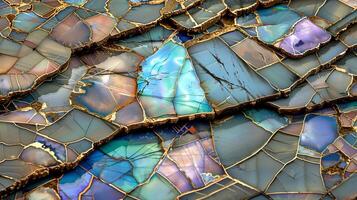 Vibrant opal texture background featuring intricate patterns in a natural stone design photo