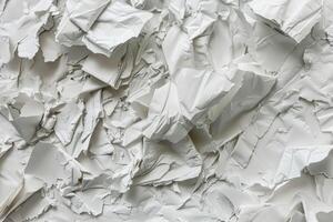 Crumpled paper texture background forming an abstract pattern photo