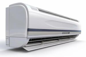 Modern air conditioner blowing cold air in the room photo