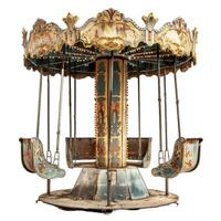 Vintage carousel isolated on transparent background photo