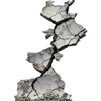 Cracked concrete texture with transparent background photo