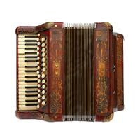 Vintage accordion on transparent background photo