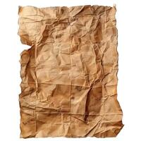Old paper sheet with burned and crumpled edges is showing its age photo