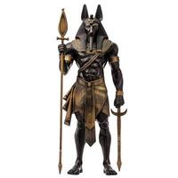 Ancient egyptian anubis statue isolated on transparent background photo