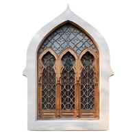 Gothic style window on transparent background photo