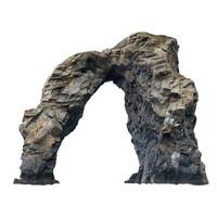 Natural arch forming a passage on a white background photo