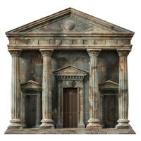 Old stone building with columns showing classical architecture photo