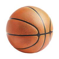 Basketball ball on white background showing its texture photo