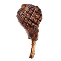 Grilled tomahawk steak isolated on transparent background photo