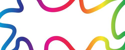 Background of rainbow squiggles. Dynamic lines of colourful curves. For banners, templates or posters. Minimalist creative print vector