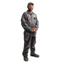 Confident handyman standing with transparent background photo