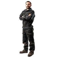 Confident mechanic standing with arms crossed photo