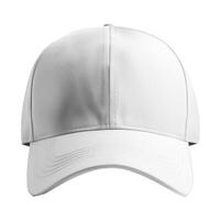 White baseball cap isolated on white background showing front view photo