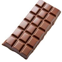 Delicious chocolate bar isolated on white background photo