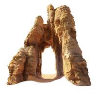 Sandstone arch standing tall in the desert sand photo