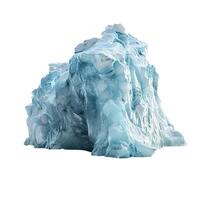 Large chunk of iceberg floating on white background photo