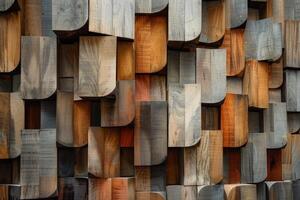 Abstract wall pattern creating a beautiful design with reclaimed wood photo