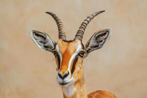 Thomson's gazelle standing and looking at camera in natural habitat photo